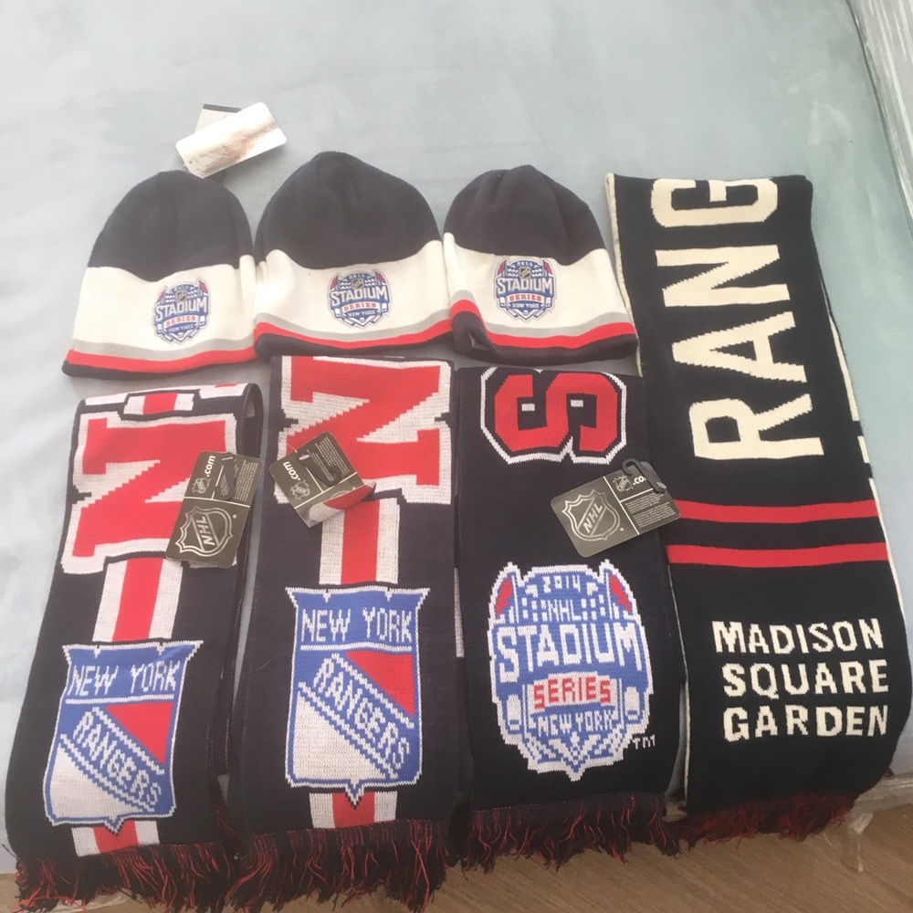 NY Rangers scarf and hat sets